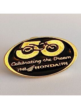 Honda Motorcycles Pin 50 Years of Celebrating the Dream